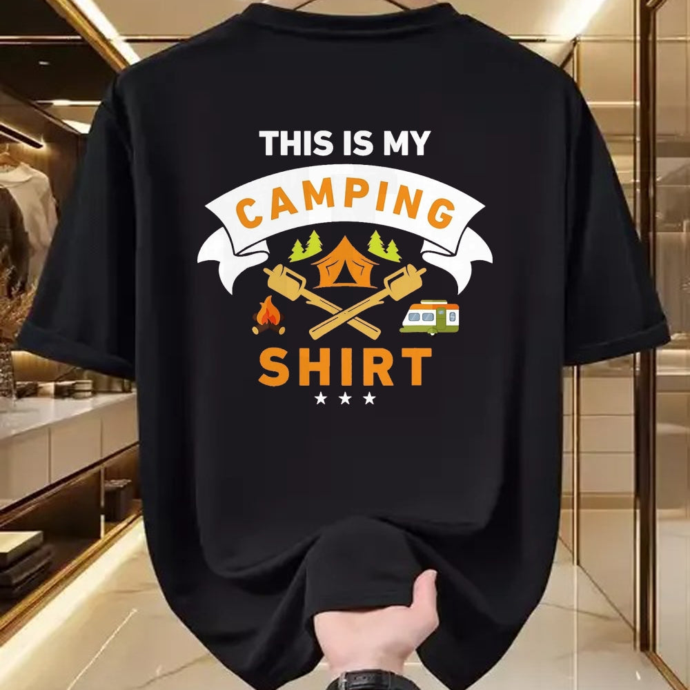 Funny Camping Shirt, Gift For Camping Lover Unisex T-Shirt/Hoodie/Sweatshirt HLT00 - This is My Camping Shirt Funny Camper T-Shirt T-Shirt, Men, Black, 3X-Large