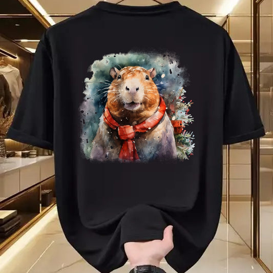 Cute Capybara Shirt, Funny Capybara Unisex T-Shirt/Hoodie/Sweatshirt HLT00 - Capybara Christmas Long Sleeve T-Shirt (1)
