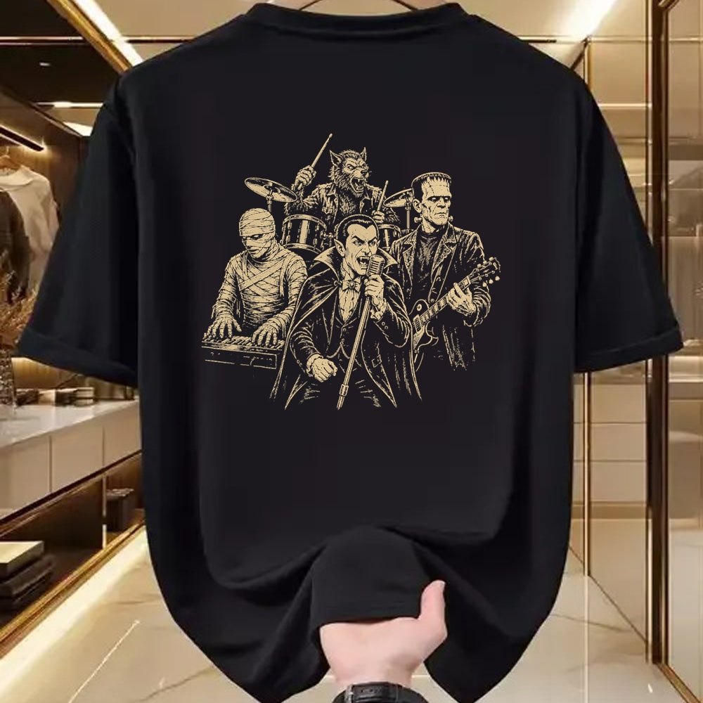 Guitar Lover Shirt, Funny Guitar UnisexT-Shirt/Hoodie/Sweatshirt HLT00 - Dracula Guitar Vampire Mummy Werewolf T-Shirt