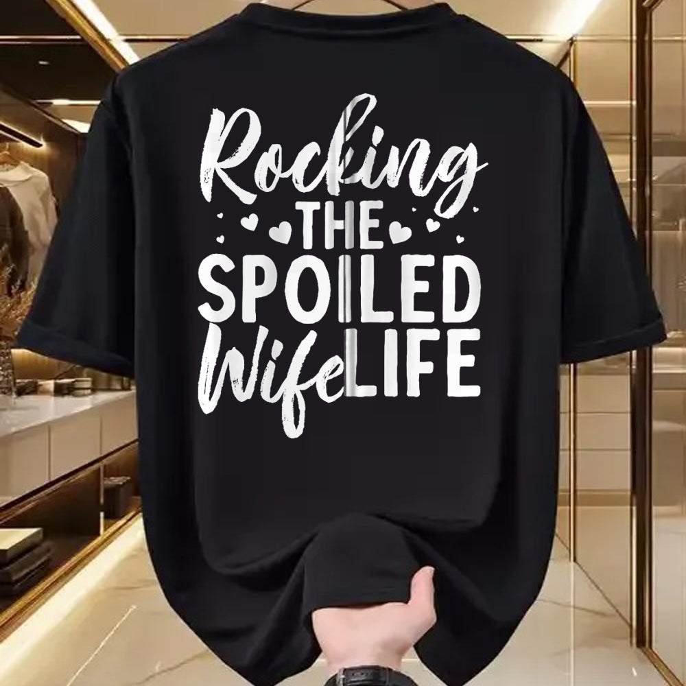Best Wife Shirt, Wife and Husband Unisex T-Shirt/Hoodie/Sweatshirt HLT00 - Gift for wife T shirt, spoiled wife   Funny Spoiled Wife Art For Women Husband Spoiled Wife Life Zip (1)