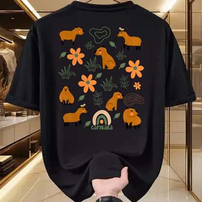 Cute Capybara Shirt, Funny Capybara Unisex T-Shirt/Hoodie/Sweatshirt HLT00 - Capybara Long Sleeve T-Shirt (2)