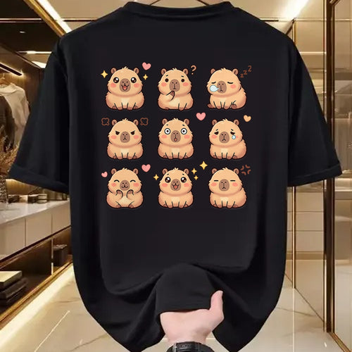 Cute Capybara Shirt, Funny Capybara Unisex T-Shirt/Hoodie/Sweatshirt HLT00 - Cute Kawaii Capybara Chibi Animal Lovers Kids Girl T-Shirt
