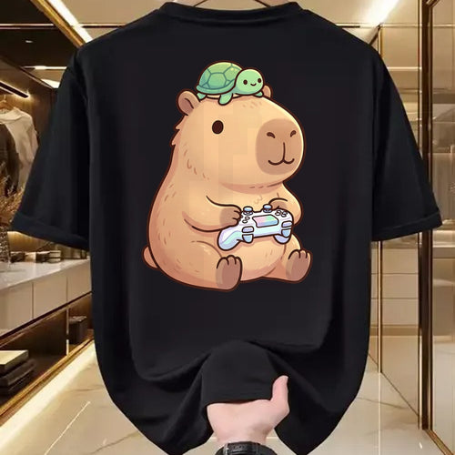 Cute Capybara Shirt, Funny Capybara Unisex T-Shirt/Hoodie/Sweatshirt HLT00 - Cute Capybara Anime Gamer Turtle Funny Graphic Kawaii T-Shirt