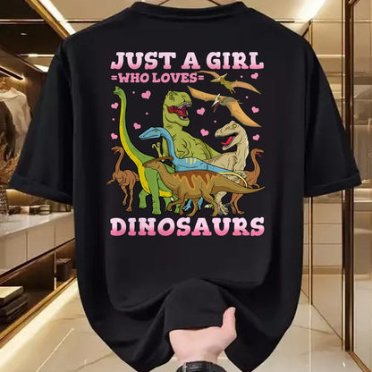 Best Dinosaur Lover Shirt, Funny Dinosaur UnisexT-Shirt/Hoodie/Sweatshirt HLT00 - Dinosaur Just a Girl Who Loves Dinosaurs Brachiosaurus T-Shirt