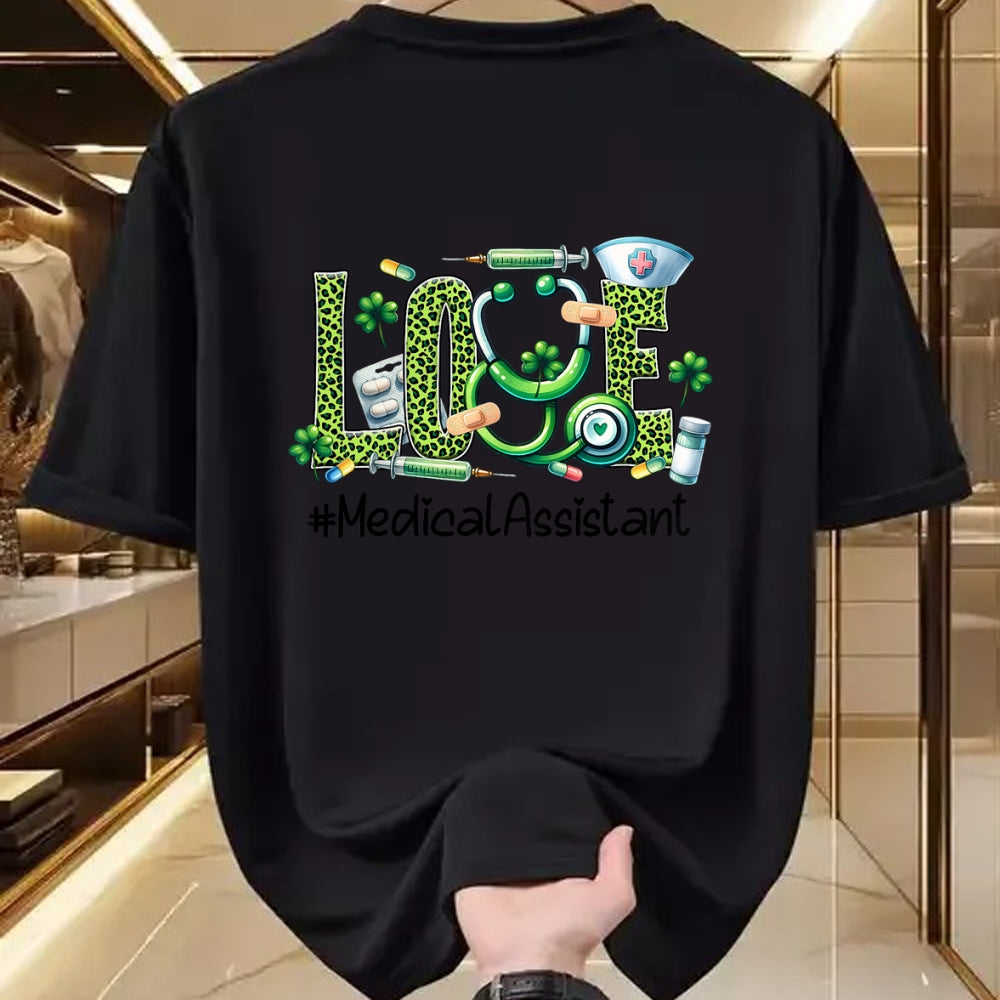 Patrick Day Shirts for Family, Funny Patrick Day shirts, st patrick's day Unisex T-Shirt/Hoodie/Sweatshirt HLT00 - Love Medical Assistant Life Nurse Shamrock Saint Patrick Day T-Shirt