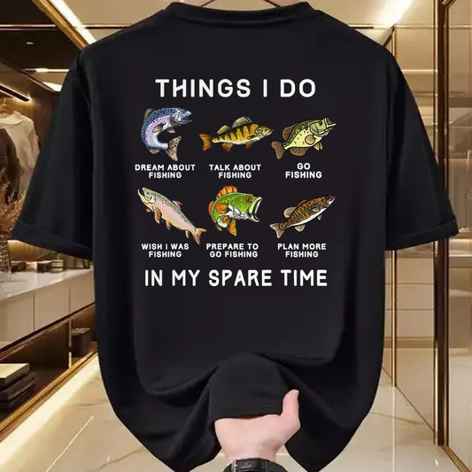 Funny Fishing Shirt, Gift For Fishing Lover Unisex T-Shirt/Hoodie/Sweatshirt HLT00 - Things I Do in My Spare Time Fishing Boys Men Bass Fishing T-Shirt