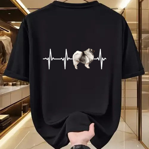 Dog Love Shirt, Dog Lover Gift T-Shirt/Hoodie/Sweatshirt HLT00 - Keeshond Heartbeat Love My Dog Long Sleeve T-Shirt