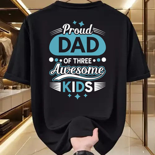 Gift for Dad Shirt, Funny Dad Unisex T-Shirt/Hoodie/Sweatshirt HLT00 – Proud Dad of 3 awesome kidst Children Father_s Day T-Shirt