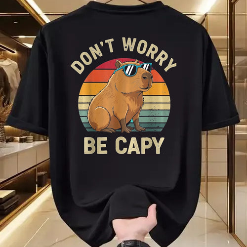 Cute Capybara Shirt, Funny Capybara Unisex T-Shirt/Hoodie/Sweatshirt HLT00 - Dont Worry Be Capy Capybara T-Shirt, Women, Purple, X-Small
