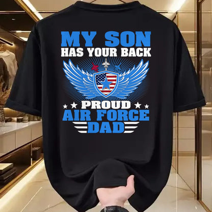 Gift for Dad Shirt, Funny Dad Unisex T-Shirt/Hoodie/Sweatshirt HLT00 – My Son Has Your Back Proud Air Force Dad Military Father T-Shirt