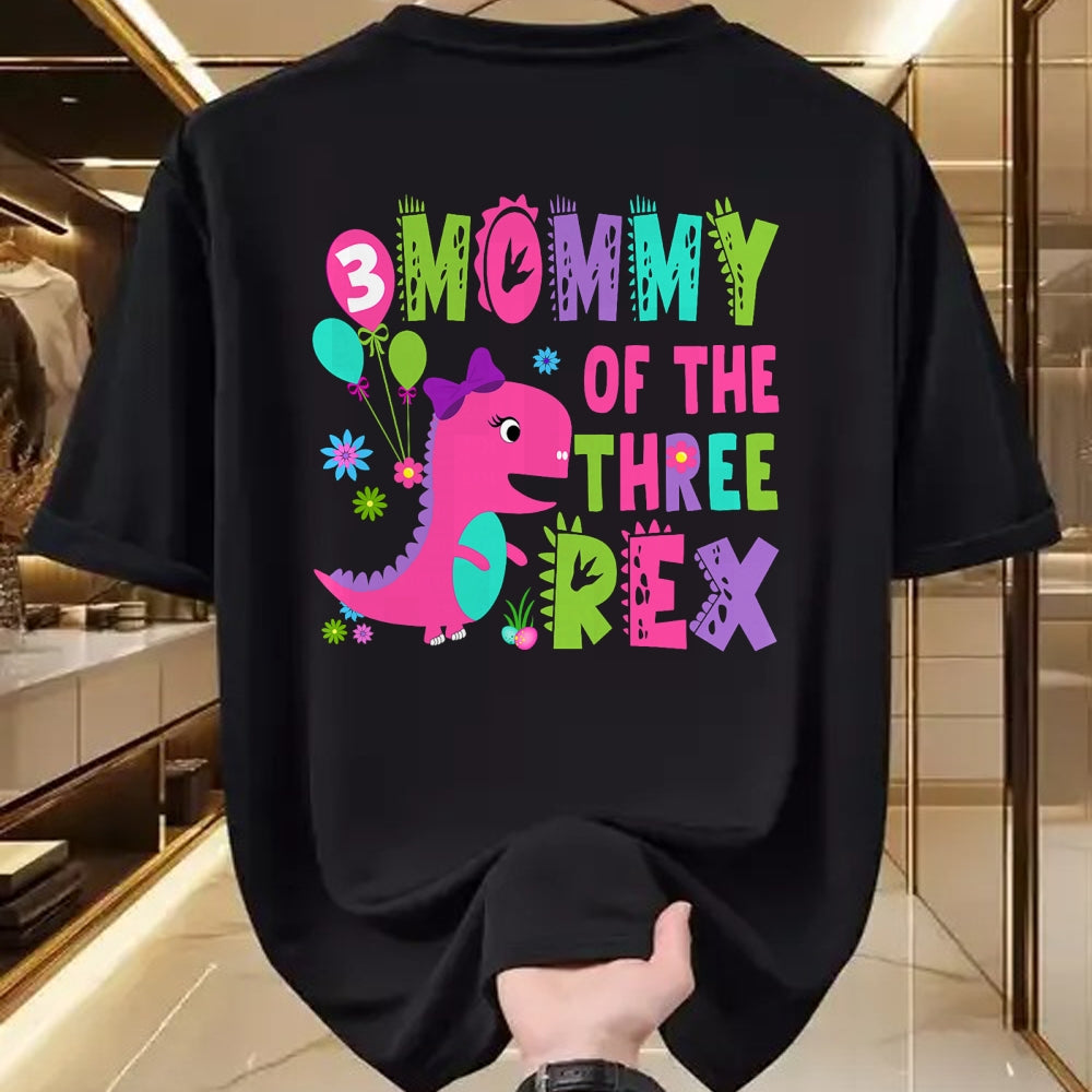 Best Dinosaur Lover Shirt, Funny Dinosaur UnisexT-Shirt/Hoodie/Sweatshirt HLT00 - Mommy of The Three Rex Dinosaur T-Rex 3rd Birthday Boy T-Shirt