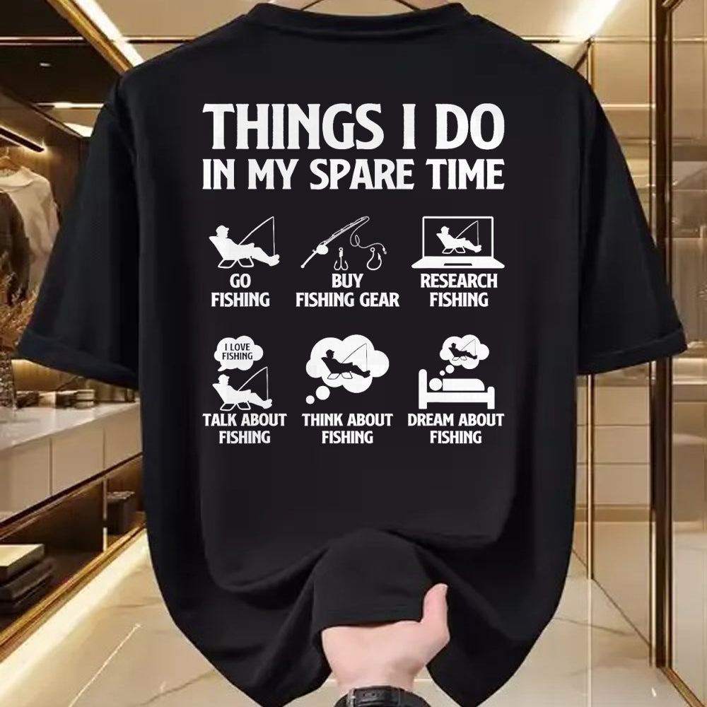 Funny Fishing Shirt, Gift For Fishing Lover Unisex T-Shirt/Hoodie/Sweatshirt HLT00 - Things I Do in My Spare Time Fishing Tee Shirt for Men Boys Bass Fishing T-Shirt
