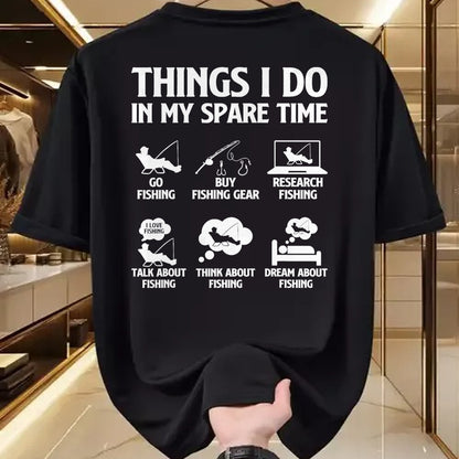 Funny Fishing Shirt, Gift For Fishing Lover Unisex T-Shirt/Hoodie/Sweatshirt HLT00 - Things I Do in My Spare Time Fishing Tee Shirt for Men Boys Bass Fishing T-Shirt