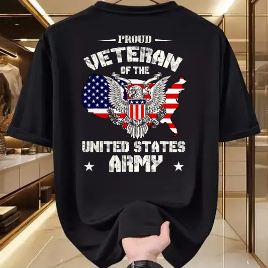 Proud Veteran Shirt, Funny Veteran UnisexT-Shirt/Hoodie/Sweatshirt HLT00 - Proud Veteran of The US Army - USA Flag Soldier Veteran T-Shirt