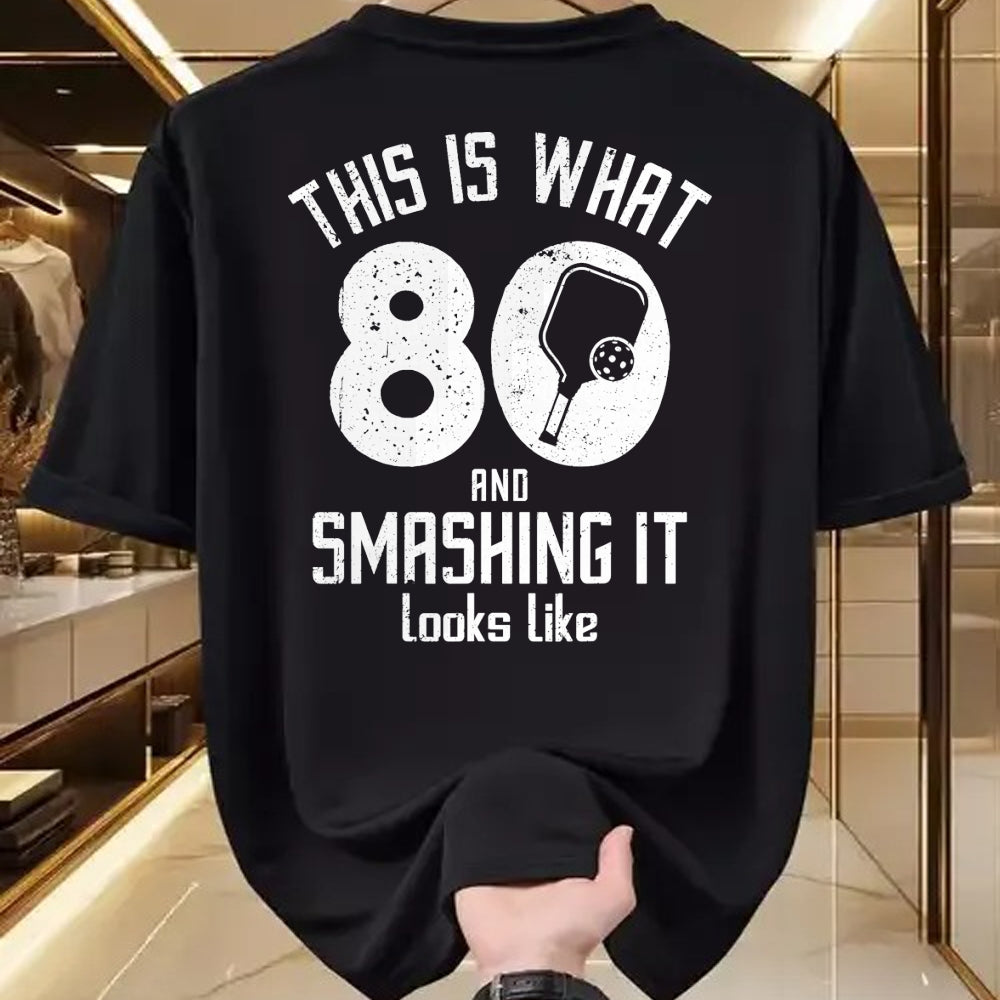 Funny Pickleball Shirt, Pickleball Lover Unisex T-Shirt/Hoodie/Sweatshirt HLT00 - Funny Pickleball 80th Birthday 80 Years Old Love Pickleball T-Shirt