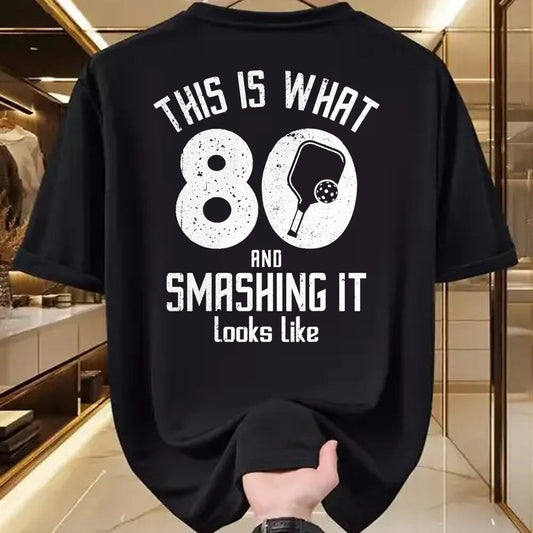 Funny Pickleball Shirt, Pickleball Lover Unisex T-Shirt/Hoodie/Sweatshirt HLT00 - Funny Pickleball 80th Birthday 80 Years Old Love Pickleball T-Shirt