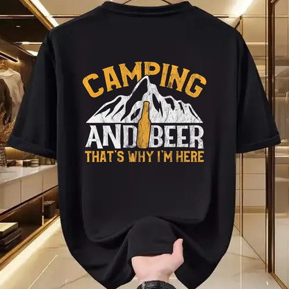 Funny Camping Shirt, Gift For Camping Lover Unisex T-Shirt/Hoodie/Sweatshirt HLT00 - Camping and Drinking Shirt Camping and Beer Why I_m Here Tee T-Shirt