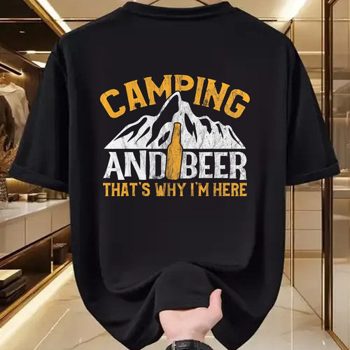 Funny Camping Shirt, Gift For Camping Lover Unisex T-Shirt/Hoodie/Sweatshirt HLT00 - Camping and Drinking Shirt Camping and Beer Why I_m Here Tee T-Shirt