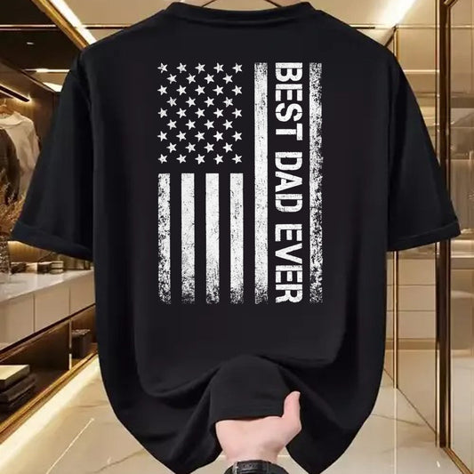 Gift for Dad Shirt, Funny Dad Unisex T-Shirt/Hoodie/Sweatshirt HLT00 – Best dad ever US American flag gift for father_s day T-Shirt