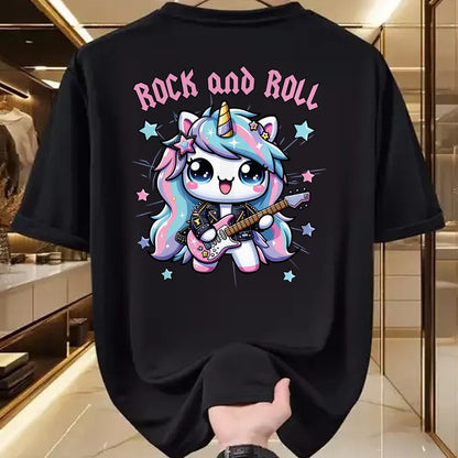 Guitar Lover Shirt, Funny Guitar UnisexT-Shirt/Hoodie/Sweatshirt HLT00 - Girls Rock, Unicorn Rock Star, Unicorn Girls Rock and Roll T-Shirt