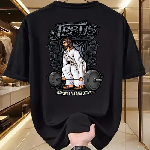 Christian Tee, Christian Faith Unisex T-Shirt/Hoodie/Sweatshirt HLT00 - Funny Jesus Christian Weight Lifting Men Women Gym Gag Gifts T-Shirt (1)