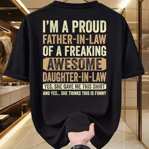 Gift for Dad Shirt, Funny Dad Unisex T-Shirt/Hoodie/Sweatshirt HLT00 – I_m A Proud Father In Law Shirt Daughter In Law Fathers Day T-Shirt