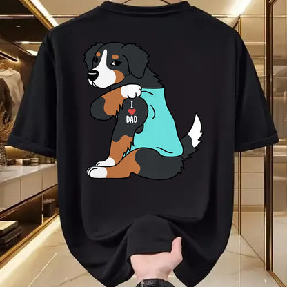 Dog Love Shirt, Dog Lover Gift T-Shirt/Hoodie/Sweatshirt HLT00 - Bernese Mountain Dog I Love Dad Funny Dog T-Shirt
