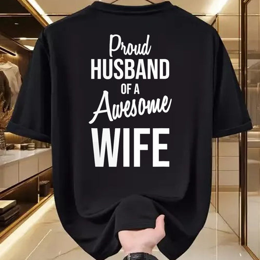 Best Wife Shirt, Wife and Husband Unisex T-Shirt/Hoodie/Sweatshirt HLT00 - Proud Husband Of A Freakin Awesome Wife T-Shirt