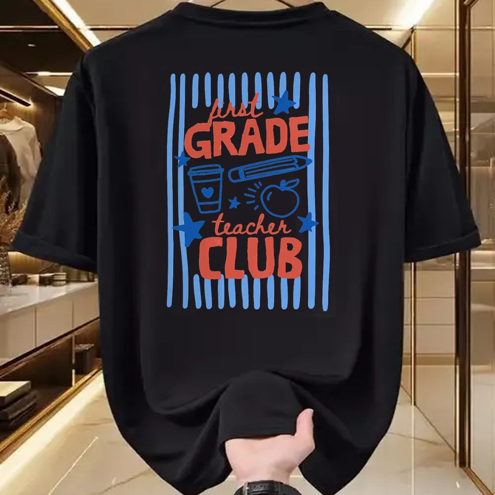 Best Student Shirt, Funny Back To School UnisexT-Shirt/Hoodie/Sweatshirt HLT00 - Retro Striped First Grade Teacher Club Crew Back to School T-Shirtack to School 2nd Grade Boys Kids T-Shirt (Copy)