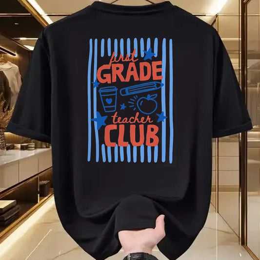 Best Student Shirt, Funny Back To School UnisexT-Shirt/Hoodie/Sweatshirt HLT00 - Retro Striped First Grade Teacher Club Crew Back to School T-Shirtack to School 2nd Grade Boys Kids T-Shirt (Copy)