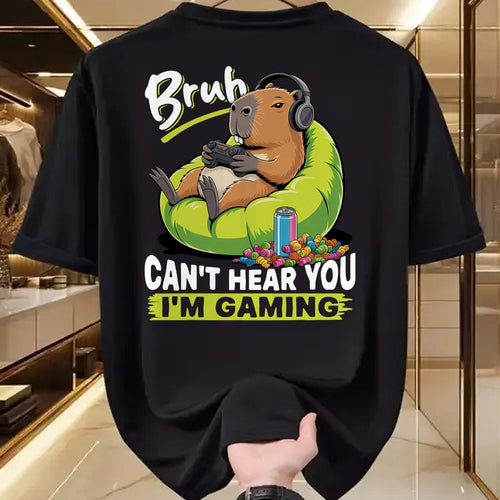 Cute Capybara Shirt, Funny Capybara Unisex T-Shirt/Hoodie/Sweatshirt HLT00 - Capybara Gamer Gaming T-Shirt