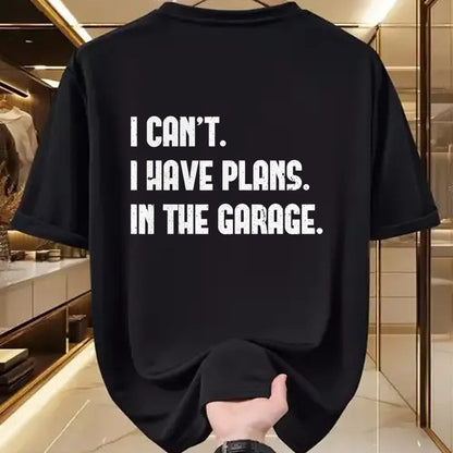 Gift for Dad Shirt, Funny Dad Unisex T-Shirt/Hoodie/Sweatshirt HLT00 – I Cant I Have Plans In The Garage Fathers Day Car Mechanics Short Sleeve T-Shirt