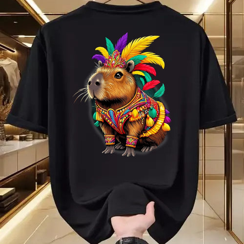 Cute Capybara Shirt, Funny Capybara Unisex T-Shirt/Hoodie/Sweatshirt HLT00 - Funny Capybara Carnival Dress Brazil Heritage Latina T-Shirt