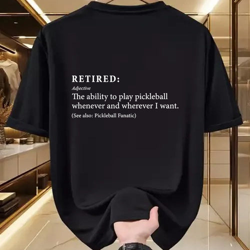 Funny Pickleball Shirt, Pickleball Lover Unisex T-Shirt/Hoodie/Sweatshirt HLT00 - Retired Defination Pickleball Lover Retirement Tee - Unisex-Adults T-Shirt