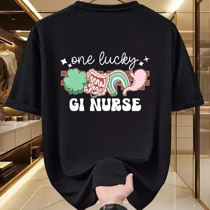 Patrick Day Shirts for Family, Funny Patrick Day shirts, st patrick's day Unisex T-Shirt/Hoodie/Sweatshirt HLT00 - One Lucky Gl Gastroenterology Nurse St Patrick Day Nursing T-Shirt