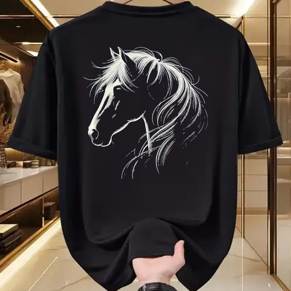 Best Horse Lover Shirt , Funny Horse UnisexT-Shirt/Hoodie/Sweatshirt HLT00 - Horse Silhouette Horse Riding Lover T-Shirt, Men, Black, 3X-Large