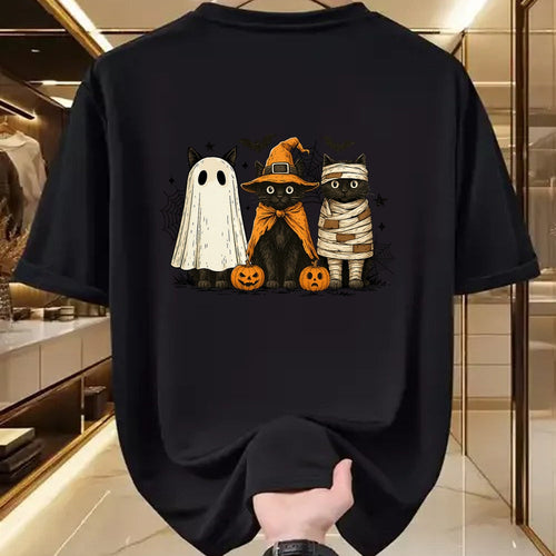 Cat Love Shirt, Funny Cat Lover Gift UnisexT-Shirt/Hoodie/Sweatshirt HLT00 - Retro Black Cat Witch Scary Halloween Pumpkin Women Men Kids T-Shirt