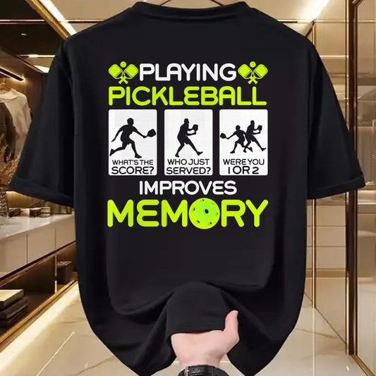 Funny Pickleball Shirt, Pickleball Lover Unisex T-Shirt/Hoodie/Sweatshirt HLT00 - Playing Pickleball Improves Memory Dink Player T-Shirt