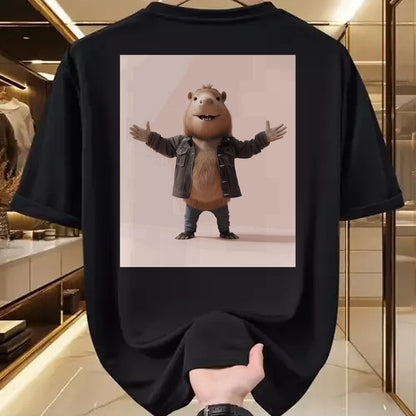 Cute Capybara Shirt, Funny Capybara Unisex T-Shirt/Hoodie/Sweatshirt HLT00 - Funny Graphic Capybara Long Sleeve T-Shirt (14)