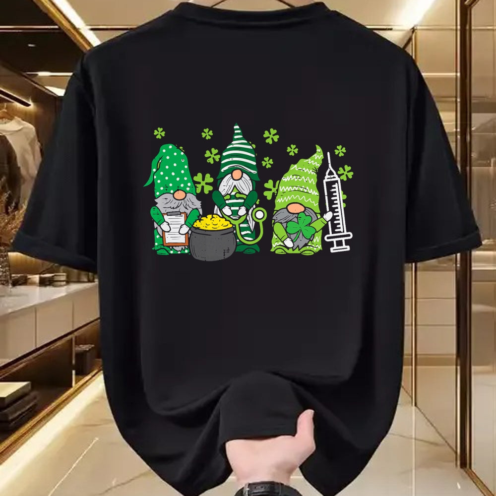 Funny Nurse Shirt, Nurse Unisex T-Shirt/Hoodie/Sweatshirt HLT00 - Gnome Nurses Saint Pattys Scrub Nurse St Patricks Day Women T-Shirt