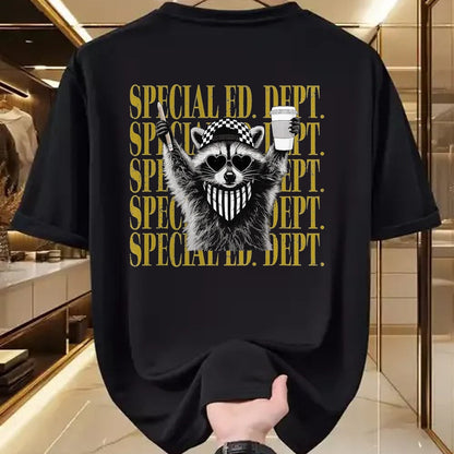 Best Student Shirt, Funny Back To School UnisexT-Shirt/Hoodie/Sweatshirt HLT00 - Women Special Ed Teacher Funny Feral Raccoon Back to School T-Shirt, Men, Black, Large