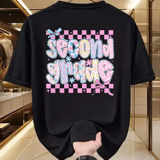 Best Student Shirt, Funny Back To School UnisexT-Shirt/Hoodie/Sweatshirt HLT00 - Second 2nd Grade Coquette Bow Back to School Teacher Girls T-Shirt