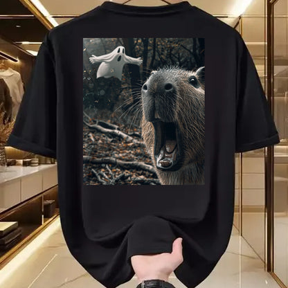 Cute Capybara Shirt, Funny Capybara Unisex T-Shirt/Hoodie/Sweatshirt HLT00 - Funny Graphic Capybara Long Sleeve T-Shirt (7)