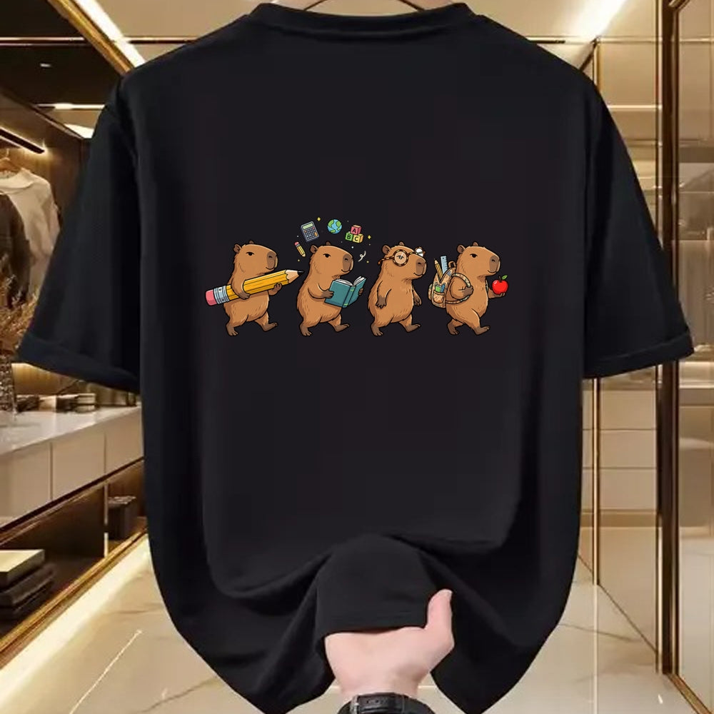 Cute Capybara Shirt, Funny Capybara Unisex T-Shirt/Hoodie/Sweatshirt HLT00 - Funny Capybara Back to School Teacher Student T-Shirt