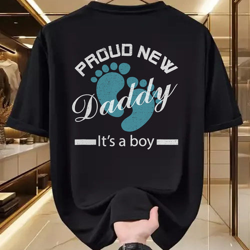 Gift for Dad Shirt, Funny Dad Unisex T-Shirt/Hoodie/Sweatshirt HLT00 – Vintage First Time Dad Proud New Daddy It_s A Boy T-Shirt