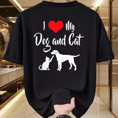 Cat Love Shirt, Funny Cat Lover Gift UnisexT-Shirt/Hoodie/Sweatshirt HLT00 - I Love My Dog And Cat T-Shirt