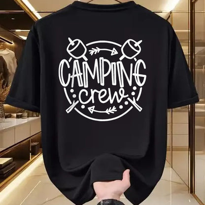 Funny Camping Shirt, Gift For Camping Lover Unisex T-Shirt/Hoodie/Sweatshirt HLT00 - Camping Matching Shirts for Family Camper Group Camping Crew T-Shirt, Women, Black, X-Large