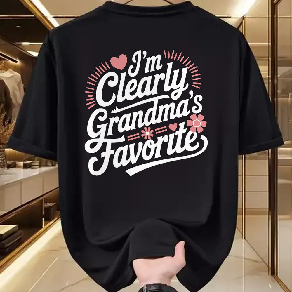 Best Grandma Shirt, Proud Grandma Unisex T-Shirt/Hoodie/Sweatshirt HLT00 - I'm Clearly Grandma's Favorite, Granddaughter Grandma T-Shirt