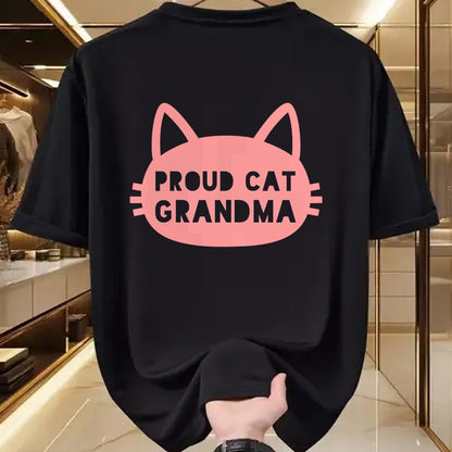 Cat Love Shirt, Funny Cat Lover Gift UnisexT-Shirt/Hoodie/Sweatshirt HLT00 - Proud Cat Grandma My Grandkitty Loves Me Cats Kittens Nana T-Shirt for Women