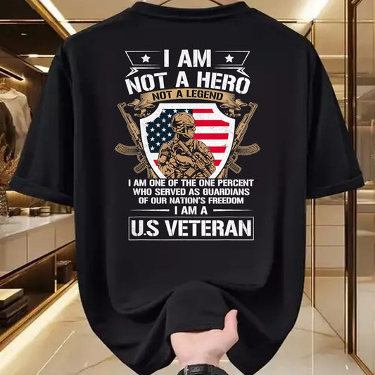 Proud Veteran Shirt, Funny Veteran UnisexT-Shirt/Hoodie/Sweatshirt HLT00 - I Am Not a Hero Not a Legend I Am a US Veteran USA Military T-Shirt